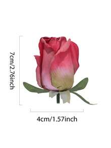 5入組人造淡粉色玫瑰花頭 - 淺粉色 - 查看 6