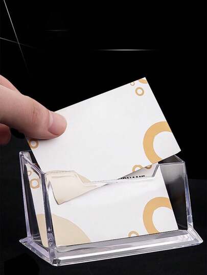 1 st. Akryl Transparent Visitkort Förvaringslåda , Skrivbord Kort Arrangör För kontoret