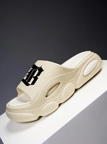 Men's Elevated Thick Sole Dad Sandals, Classic Style - Khaki - View 6