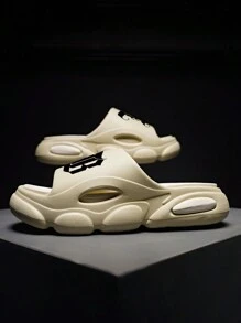 Men's Elevated Thick Sole Dad Sandals, Classic Style - Khaki - View 2