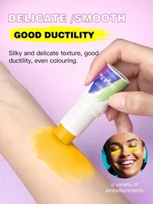 QIBEST Barra De Pintura Facial Body Crayon, Perfecta Para Fiestas De Fanáticos De Deportes Y Fanáticos (béisbol, Rugby, Etc.) - Amarillo - Ver 5