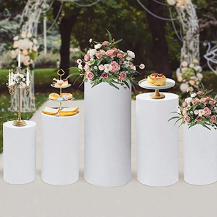 3pcs/5pcs Iron Art Candy Jar Cover For Candy Buffet Table, Wedding Props, Cylinder Vase Cover For Party Decoration - 19.7*10.6"/21.6*11.8"/23.6*13"/29.5*14.2"/35.5*15.8" - View 1
