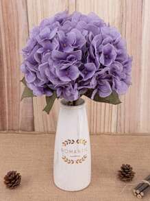 1入假歐式繡球花束,適用於婚禮裝飾、家居、戶外、花園、宴會、攝影道具 - 紫色 - 查看 1