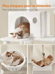 Feandrea Cat Trees & Condos - 白色 - 查看 3