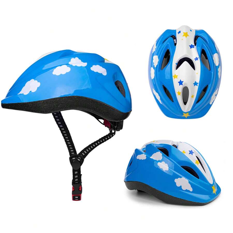 兒童自行車安全帽、兒童卡通安全帽、極限運動安全防護頭盔、滑板自行車頭盔、3-8 歲兒童適用的自行車安全帽,滾軸溜冰、滑板等運動皆可使用