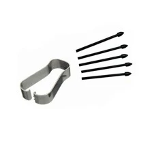 适用于三星 Galaxy Tab S6 Lite S7 FE S8 S22 S23 S21 Ultra Note 10 Note 20 系列的 S Pen 触控笔笔尖替换工具套装，包含笔尖配件 - 黑色 - 查看 6