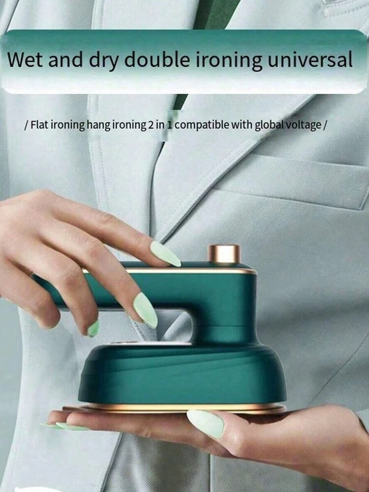 Mini Vaporizador De Ropa Plancha De Vapor Portátil Para El Hogar Y Viajar Para Planchado De Ropa, Máquina De Planchado Húmedo Y Seco - Verde - Añade 4