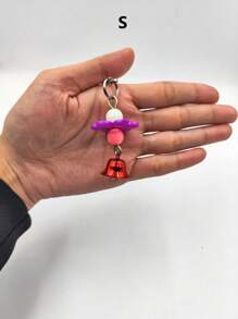 1 pieza Campana con forma de flor y colores acrílicos con sonido para juguetes para mordedura de pájaros, universal para las cuatro estaciones, color y estilo aleatorio - Multicolor - Ver 4