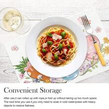 1pc Rabbit Bunny Carrot Happy Easter Placemats 12x18 Inch Spring Summer Seasonal Table Mats For Party Kitchen Dining Decoration - Multicolor - View 4