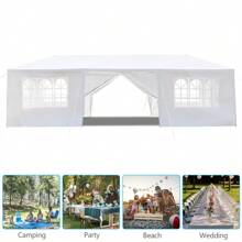FCH 3*9m 5-Sided/7-Sided Iron PE Cloth Spiral Pipe Pergola - White - View 4
