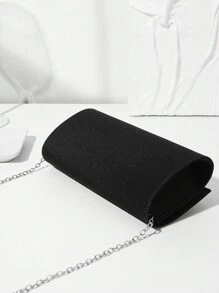 Women's Classic Satin Flip Clutch Bag, With Shiny Butterfly Rhinestone, For Formal Evening Events, Prom, Wedding, Party, Night Out, Etc.