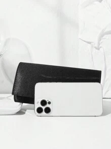 Women's Classic Satin Flip Clutch Bag, With Shiny Butterfly Rhinestone, For Formal Evening Events, Prom, Wedding, Party, Night Out, Etc.