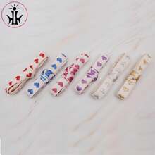 1 对情人节彩色金属丝心形鞋带，宽大百搭可爱鞋带