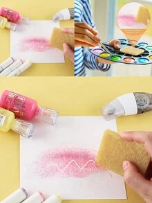 1pc New Suede Leather Cleaning Eraser, Rubber Cleaner For Shoes, Sofa, Bags And Leather Shoes, Stain Removal - Apricot - View 5