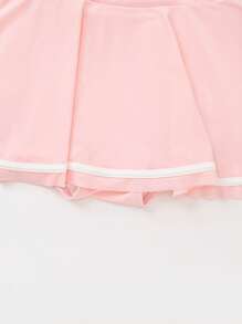 Balabala Tween Girls One-Piece Swimsuit Set With Cap, Fashion Swimwear For Summer