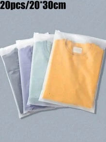 20入組衣物收納袋套裝，封口聚酯和塑料袋，具有透氣口和啞光拉鍊，非常適用於衣物、牛仔褲、褲子、T卹和旅行收納。是旅行收納袋、沙灘包沙灘必備品、沙灘毛巾收納袋、沙灘用品、夏日假日收納包和學校、教師和學生收納袋套裝的理想選擇。 - 無色 - 查看 2