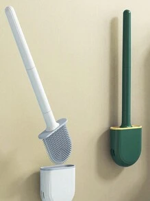 1 bộ chổi vệ sinh bồn cầu gắn tường cán dài - trắng - Xem 10
