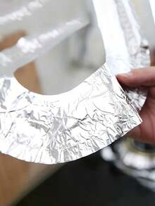 20入組瓦斯爐油花防濺貼圓形瓦斯灶罩鋁箔爐墊,廚房小幫手 - 銀色 - 查看 7