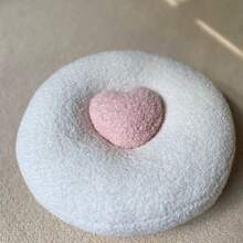 1入組毛絨浪漫白色xo字母帶心形枕頭,情人節家居裝飾靠墊,節慶家居裝飾枕頭,四季家居裝飾靠墊 - 白色 - 查看 4