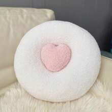 1入組毛絨浪漫白色xo字母帶心形枕頭,情人節家居裝飾靠墊,節慶家居裝飾枕頭,四季家居裝飾靠墊 - 白色 - 查看 3