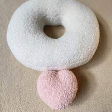 1入組毛絨浪漫白色xo字母帶心形枕頭,情人節家居裝飾靠墊,節慶家居裝飾枕頭,四季家居裝飾靠墊 - 白色 - 查看 5