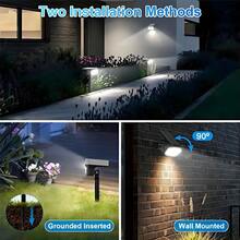 2PCS 48LED Solar Landscape Spotlights Outdoor 2-In-1 Solar Spot Lights Outdoor IP65 Waterproof Solar Powered Wall Lights Front Door Backyard Garage Deck - Black - View 6