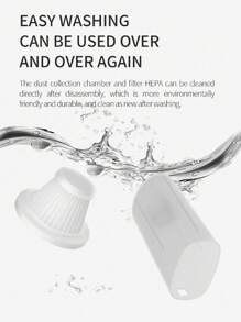 5000pa 有線便攜式吸塵器桌面強力車載吸塵機器人手迷你手持式手持小型吸塵器電器 - 白色 - 查看 7