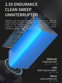 5000pa 有線便攜式吸塵器桌面強力車載吸塵機器人手迷你手持式手持小型吸塵器電器 - 白色 - 查看 5