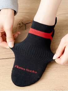 1 Pair Non-Slip Yoga Socks Minimalist Casual Sports Socks Sweat-Absorbing Yoga Socks Soft Anti-Slip Compression Fitness Gym Dance Playground Floor Ankle Socks Breathable Professional Pilates Ballet Socks, Grip Socks