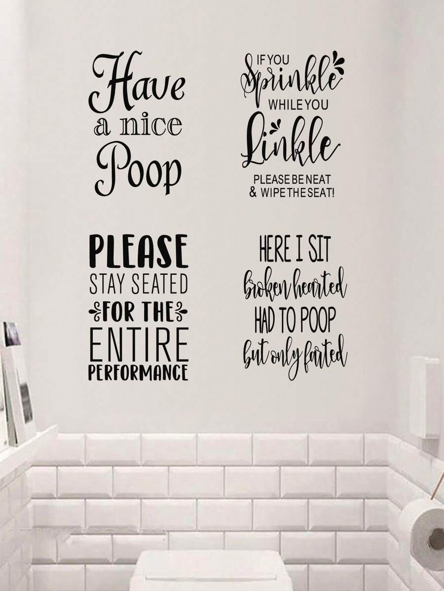 Have A Nice Poop, Bathroom Sign Decals Pictures Funny Quotes Wall Art ...
