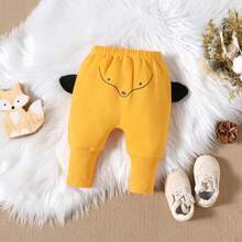 Traje Lindo Para Bebé Niño Con Forro Polar Grueso E Impreso Con Gráficos Animados - Amarillo - Ver 5