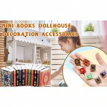 9入組1:12比例迷你娃娃屋書籍,多種永恆迷你書籍,適用於桌面裝飾迷你書娃娃屋裝飾,娃娃屋配件玩具用品 - 彩色 - 查看 10