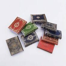 9入組1:12比例迷你娃娃屋書籍,多種永恆迷你書籍,適用於桌面裝飾迷你書娃娃屋裝飾,娃娃屋配件玩具用品 - 彩色 - 查看 4