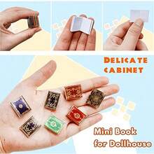 9入組1:12比例迷你娃娃屋書籍,多種永恆迷你書籍,適用於桌面裝飾迷你書娃娃屋裝飾,娃娃屋配件玩具用品 - 彩色 - 查看 9