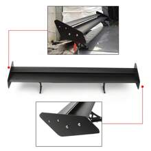 Universal Aluminum Adjustable Double Deck GT Rear Trunk Wing Spoiler Black - Black - View 2