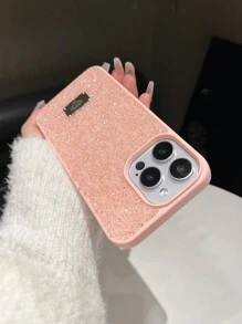 粉色闪亮亮片基础款单件装粉色肌肤纹理全钻闪亮水钻防摔二合一手机壳防水防震防刮花礼品派对 - 粉色 - 查看 6