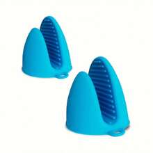 2pcs Silicone Heat Resistant Cooking Grip Gloves & Pot Holders For Kitchen Cooking And Baking - Army Green - View 7