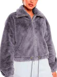 Shendy Vendy Women's Jacket Soft Plush Jacket Thermal Lining - Blue - View 5