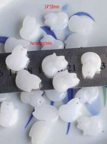 20入組/袋13*19mm深綠色玉石吊墜項鍊,耳環diy珠寶製作配件 - 13*19mm深玉色長方 - 查看 15