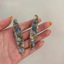 2个复古醋酸发夹，适合女性和女孩，复古时尚边缘夹侧夹鳄鱼夹头饰波西米亚风爪夹发夹发卡，学习用品，发饰 - 彩色 - 查看 17