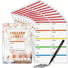 100 Pcs/10 Sheets Colored Refrigerator Labels Food Storage Labels Stickers, For Labeling Food Container - Multicolor - View 1