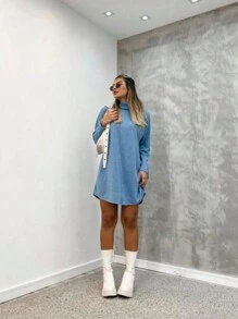 Women Dresses - 淺藍色 - 查看 1