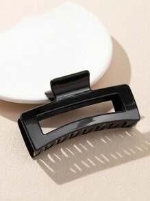 Czarna, prostokątna, bardzo duża spinka do włosów, do grubych włosów, w kolorze galaretki, do kąpieli lub stylizacji, codzienne spinki do włosów, spinka do włosów, spinki do włosów, spinka do włosów, spinka do włosów, jesienno-zimowe akcesoria do włosów dla kobiet, stroje wakacyjne, damskie - Czarne - Zobacz 2