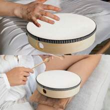 Weihnachtsdekoration Handtrommel für Erwachsene Holzrahmentrommel 30 cm, 25 cm, 20 cm, 15 cm Schlagzeug Musikinstrumente für Anfänger Partyzubehör (Trommelstöcke nicht enthalten)