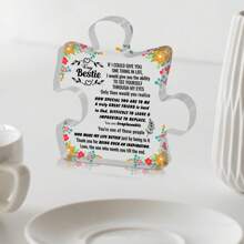 1pc 透明拼圖亞克力牌匾,送給摯友的禮物,給摯友的最佳生日禮物,摯友情誼禮物,貼心的摯友禮物,桌面裝飾標識亞克力,亞克力桌面裝飾,適合女性的友情禮物,非生物姐妹禮物,創意美學家居辦公裝飾禮物,桌上裝飾品,紀念禮物,理想的精緻禮物,藝術工藝裝飾品禮物,新居禮物,亞克力紀念禮物 - 彩色 - 查看 8