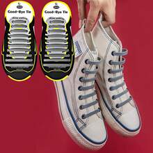 3 Pares Cordones Multicolores,Cordones De Silicona,agujetas elasticas,agujetas elásticas de Silicon,Cordones para Zapatos,cordones para zapatos sin atar,Agujetas negras, blanco - Unitalla - Ver 7