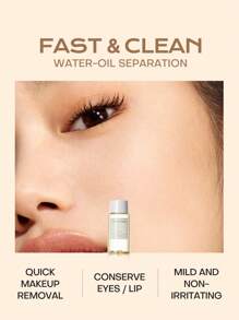 MISTINE Makeup Remover 30ml For Face And Eyes & Lip 3-In-1 Clean Pores Water-Oil Separation , Refreshing And Non-Irritating, Refuses To Leave Foundation Residue, Makeup Removable For Whole Face 1pc