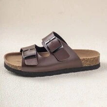 Cómodas y ligeras, este par de sandalias planas diarias son simples, elegantes, versátiles y duraderas. - Marrón - Ver 5