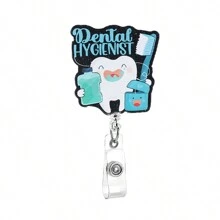 Stretchable Acrylic Cat Design Rotating Clip For Ct Scans And Skull Series Badge Reel Thank You Gifts Teacher Accessories - Multicolor - View 11