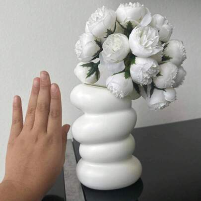 1 Miếng Nhựa Bình hoa Đối với Phòng khách , Văn phòng , Đồ trang trí , Creative Hoa Cái bình hoa , Thích hợp Đối với Cả khô và ướt Hoa